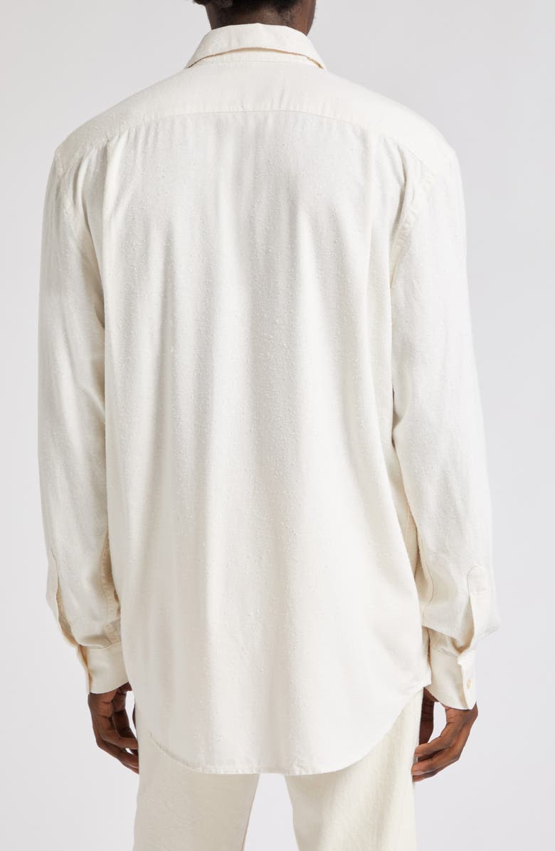 OUR LEGACY Classic Silk Button-Up Shirt, Alternate, color, White Silk