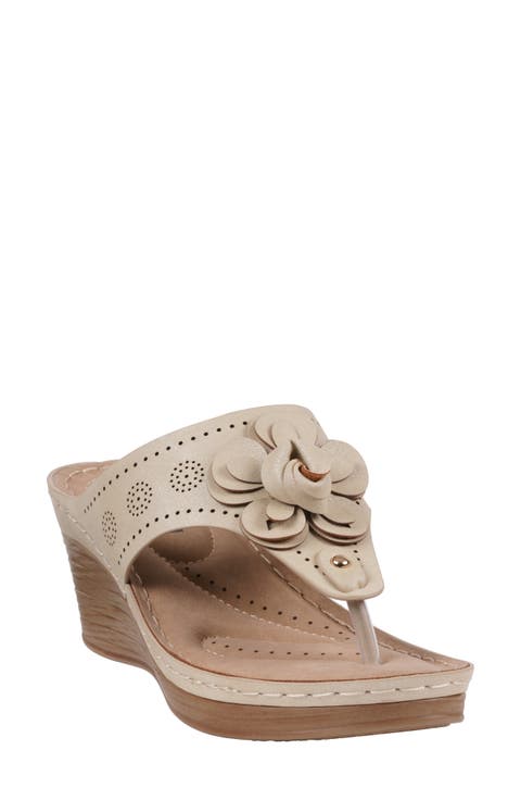 Willa Flower Wedge Sandal (Women)