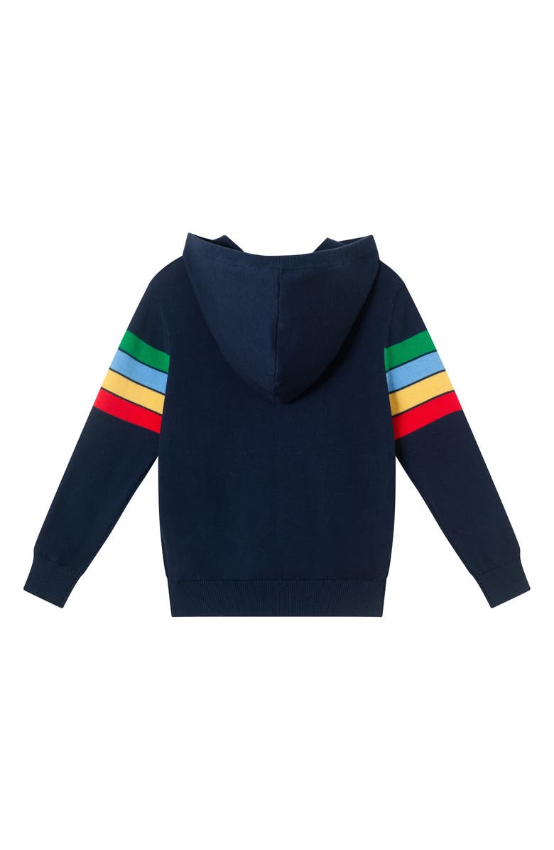 Andy & Evan Kids' Hooded Stripe Sweater, Alternate, color,