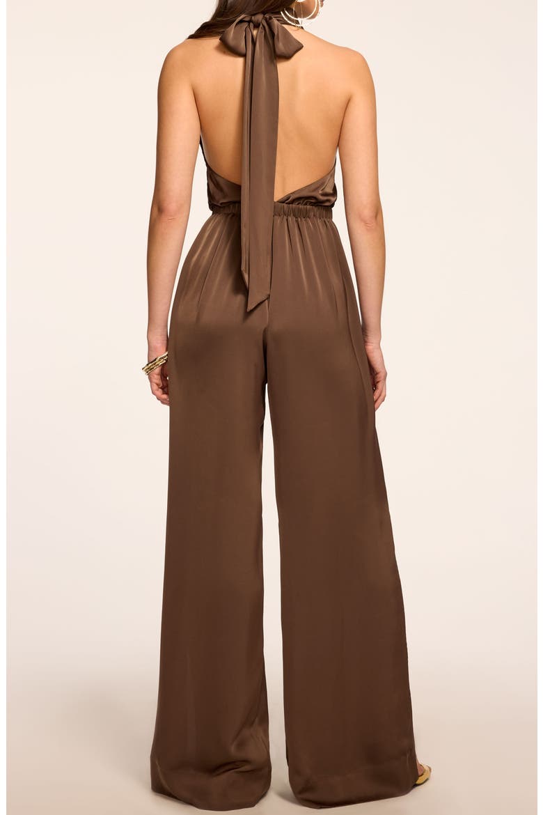 Zahara Halter Jumpsuit, Alternate, color, SEPIA