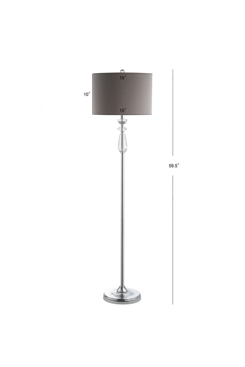 Layla Crystal / Metal LED Floor Lamp, Alternate, color, Clear/Chrome