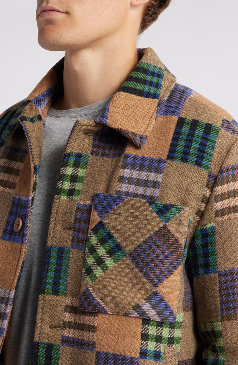 Native Youth Patchwork Button-Up Jacket, Alternate, color, 
