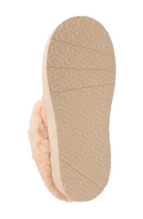 Revitalign Aspen Nordic Orthotic Faux Fur Lined Slippers In Pink