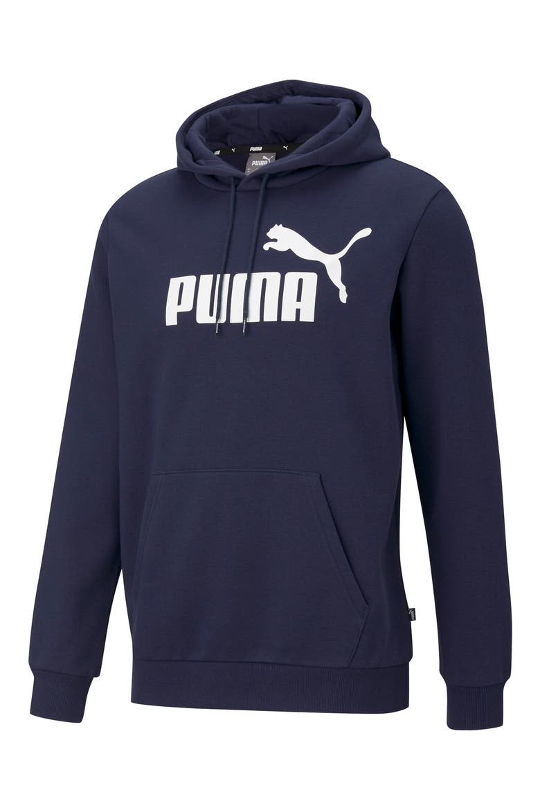 Essential Big Logo Fleece Hoodie, Main, color, PEACOAT