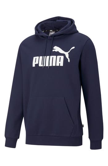 Puma Essential Big Logo Fleece Hoodie In Purple