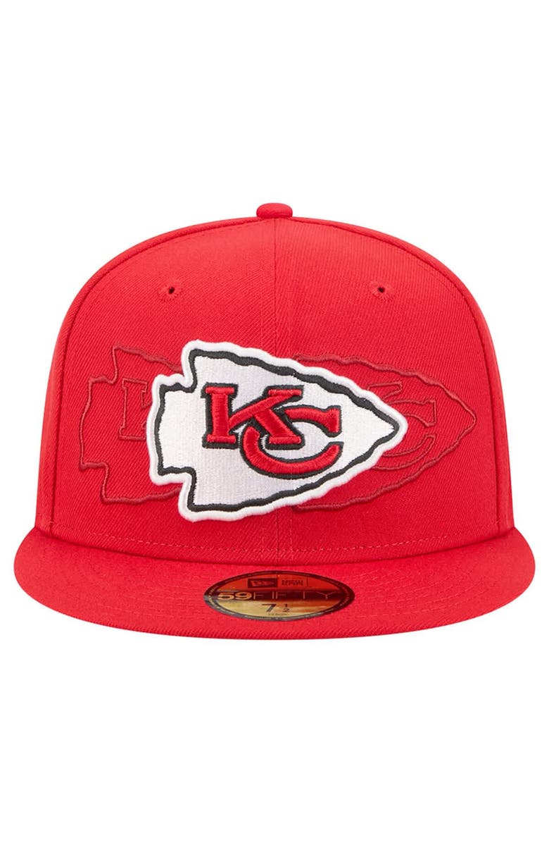 New Era Men
s New Era Red Kansas City Chiefs Tri-Hit 59FIFTY Fitted Hat, Alternate, color, Red