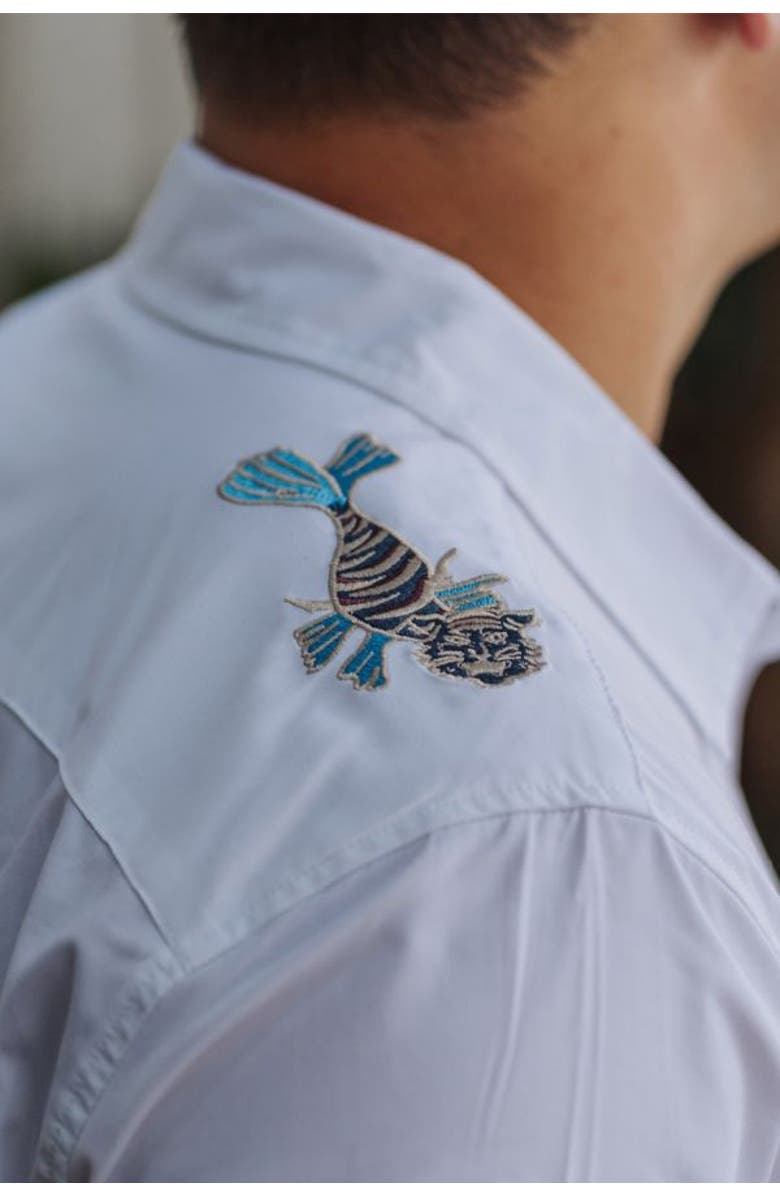 Baja Llama Split Personalities - Snap-Front Western, Alternate, color, White