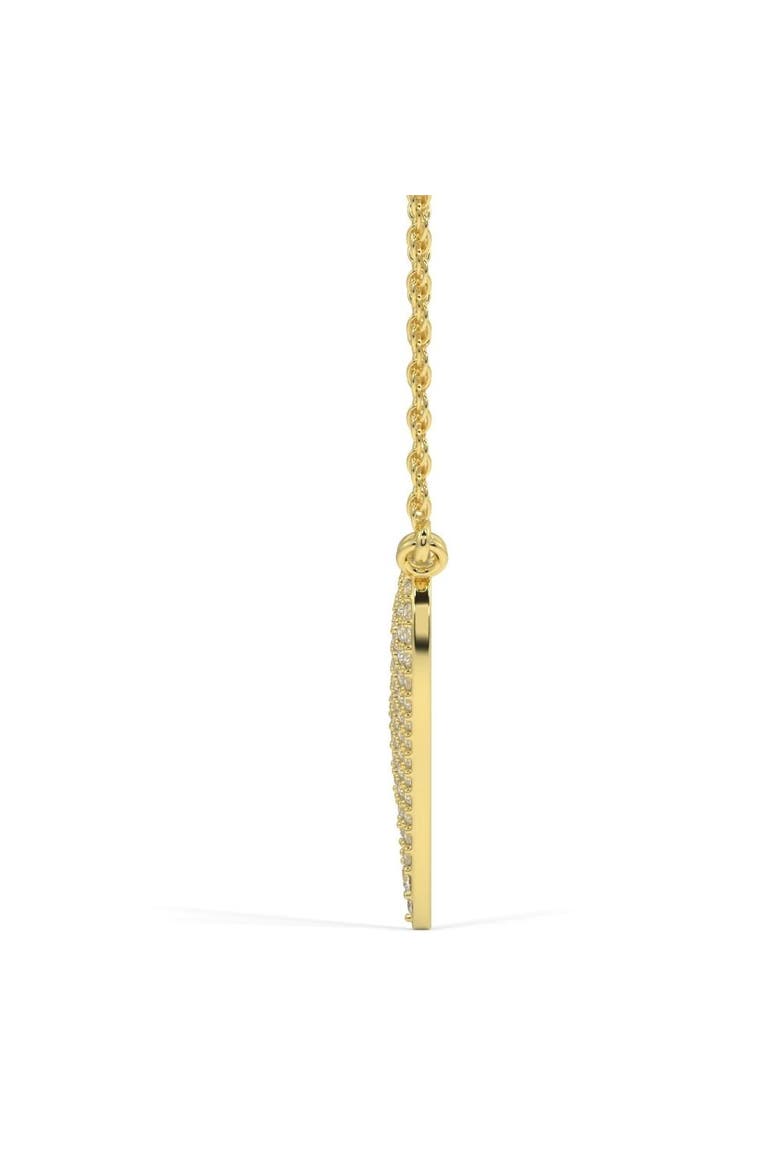 1Ct Heart shape Natural Diamond Pave Pendant in or Gold Necklace, Alternate, color, White Gold