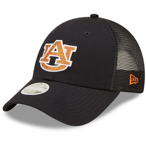 Women's New Era Navy Auburn Tigers 9FORTY Logo Spark Trucker Snapback Hat