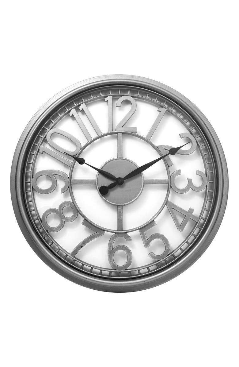 Westclox See Through Wall Clock, Main, color, Grey