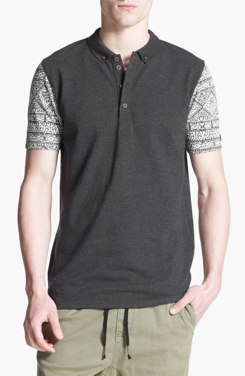 ZANEROBE 'Vinny' Print Sleeve Polo in Black 