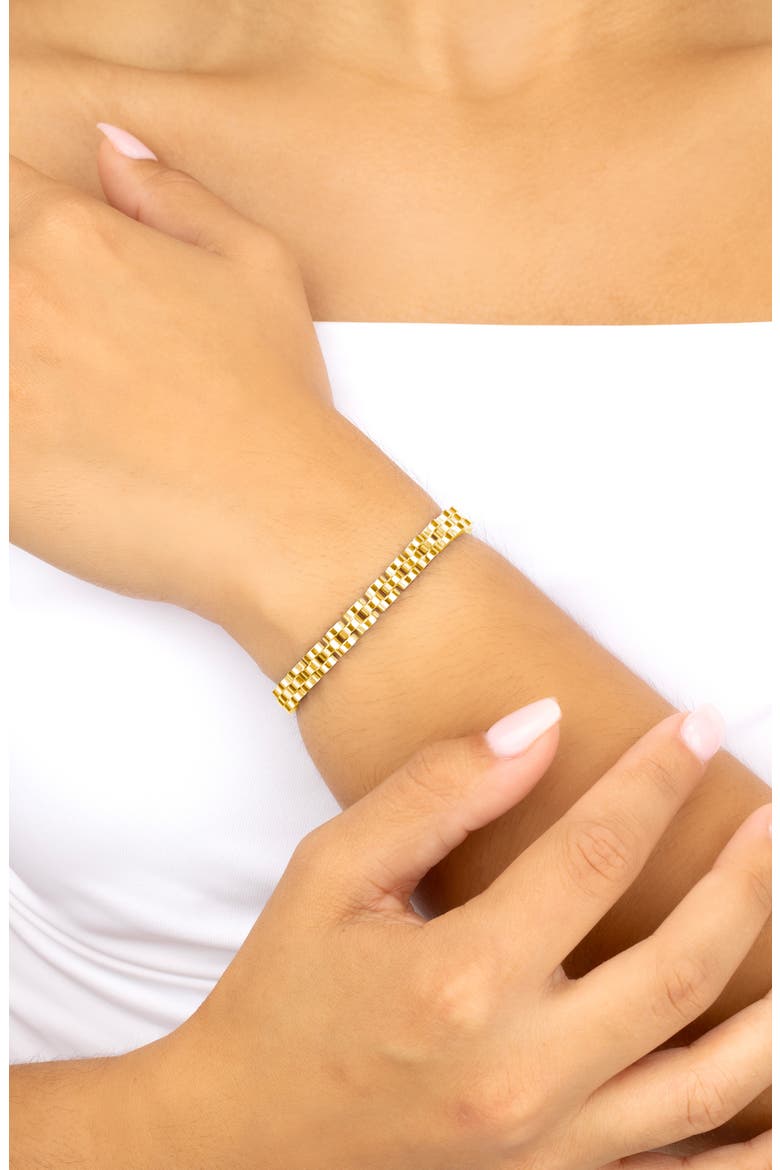 Dainty Thin Band Bracelet, Alternate, color, GOLD