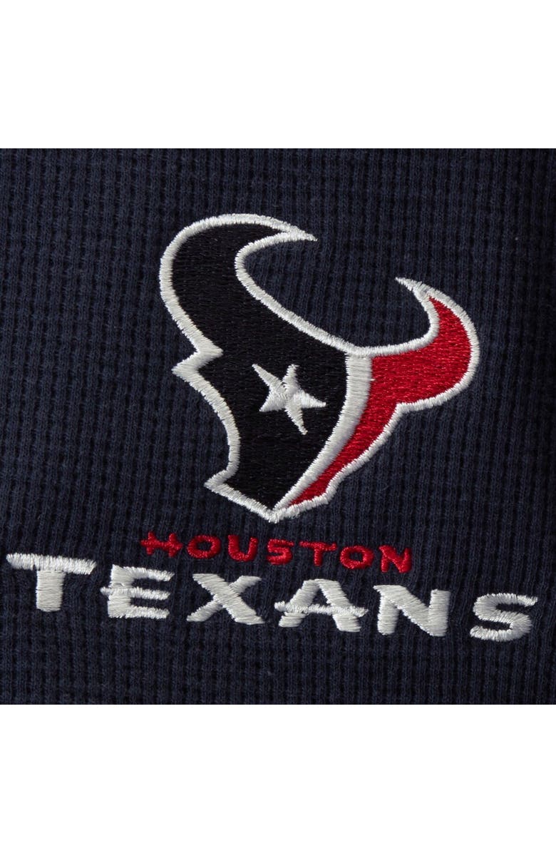 DUNBROOKE Men's Dunbrooke Navy Houston Texans Logo Maverick Thermal Henley Long Sleeve T-Shirt, Alternate, color, 