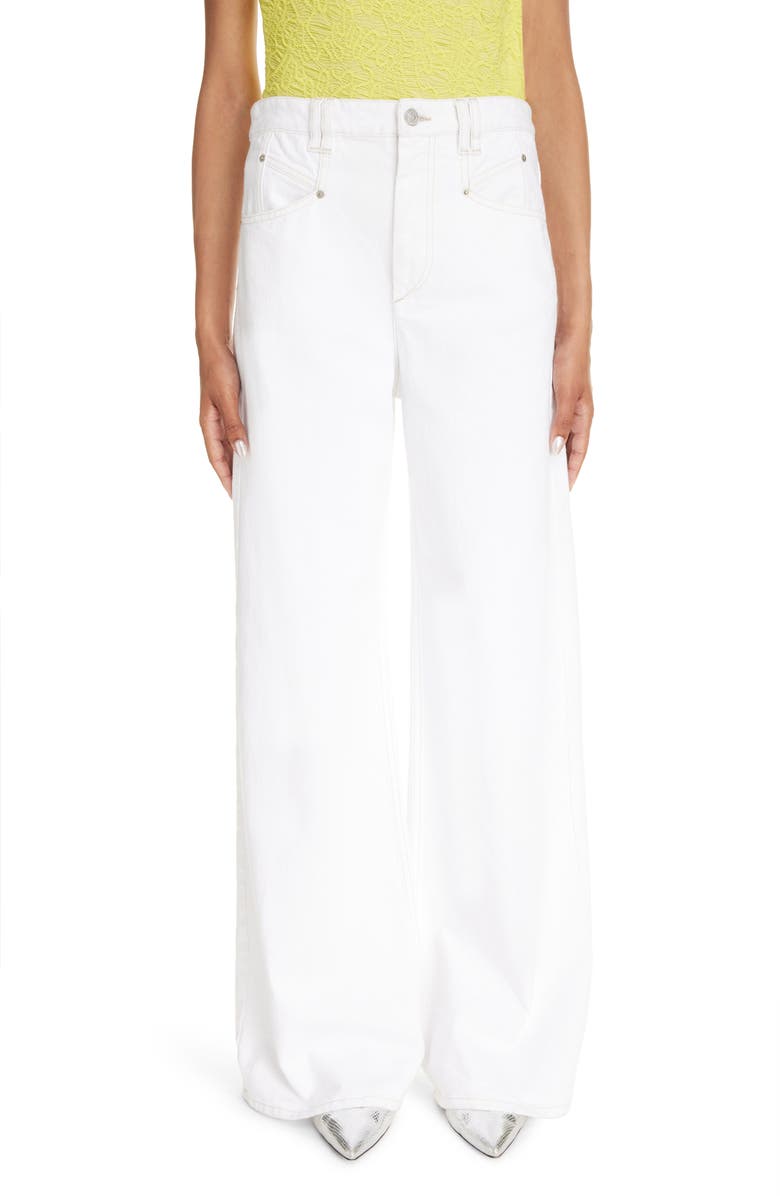 Isabel Marant Lemony High Waist Wide Leg Jeans, Main, color,
