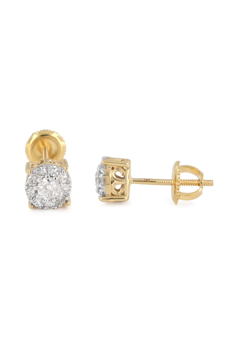 Meadow 0.32 Ct TW Lab Grown Diamond Cluster Studs 14K Gold Earrings, Main, color, 14K Yellow Gold