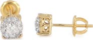 LuvMyJewelry Meadow 0.32 Ct TW Lab Grown Diamond Cluster Studs 14K Gold Earrings