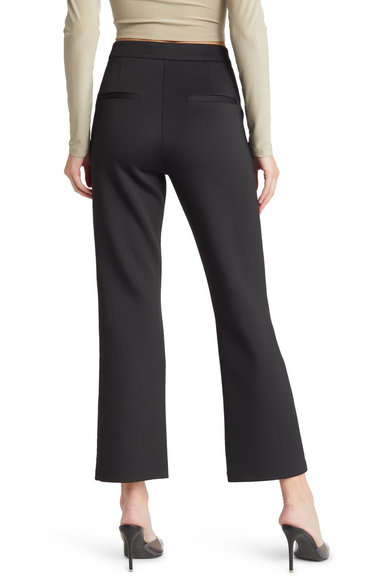 Good American Sculpting Cropped Straight Trousers, Alternate, color, Black001