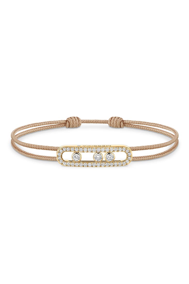 Care Pavé Diamond Cord Bracelet, Main, color, YELLOW GOLD