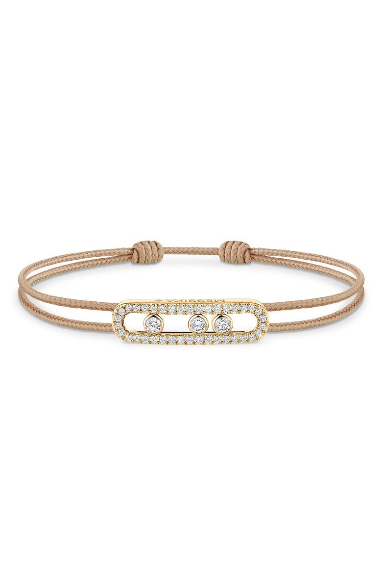 Messika Care Pavé Diamond Cord Bracelet, Main, color, Yellow Gold
