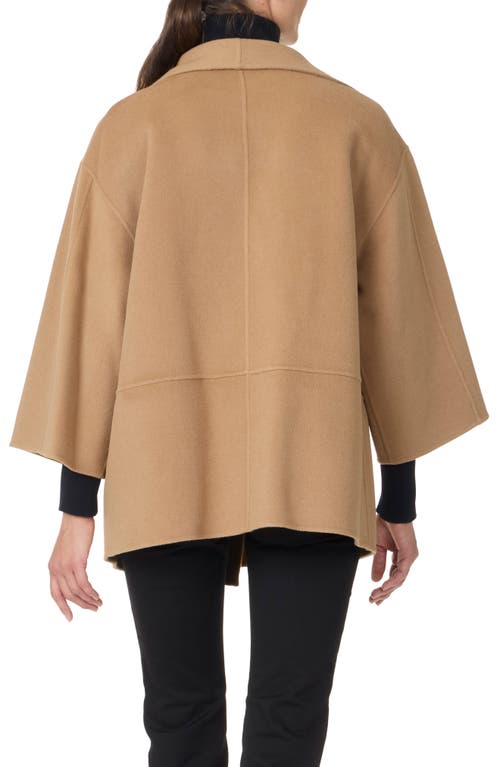 Bruno Magli Double Face Wool Blend Coat In Brown