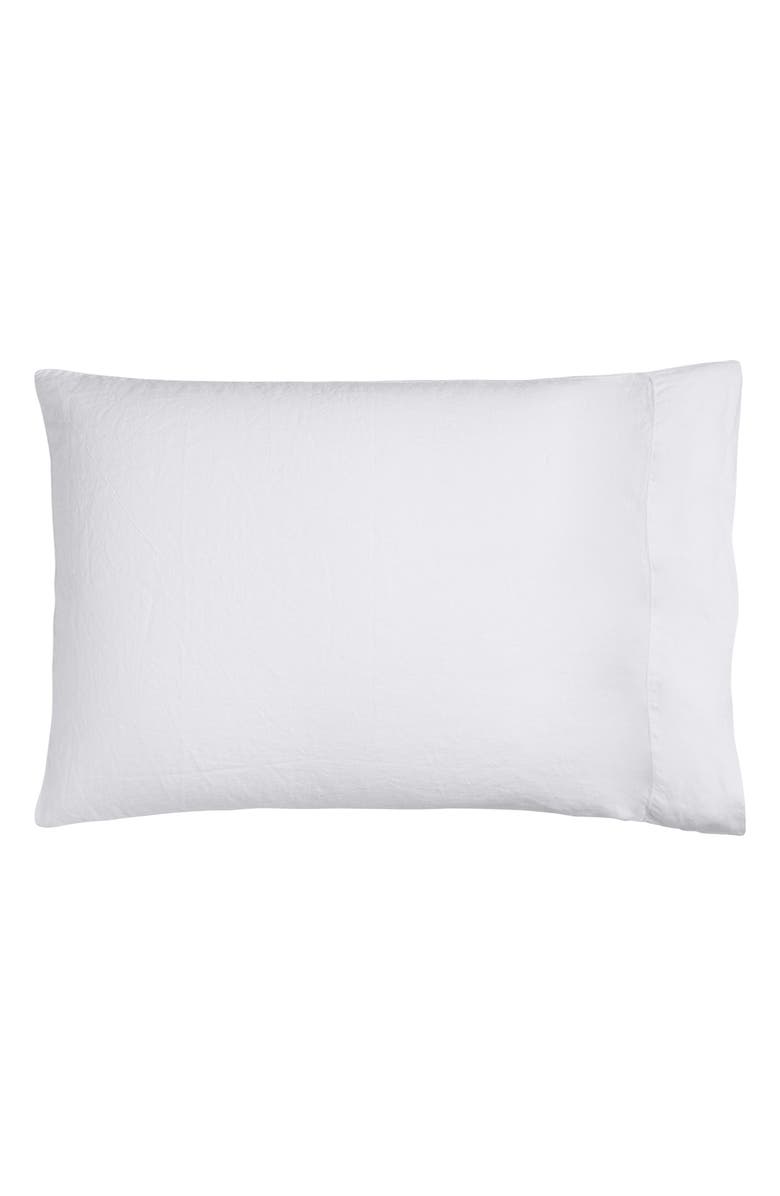 Parachute Set of 2 Linen Pillowcases, Alternate, color, White