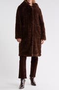 Lucky Brand Hooded Faux Fur Coat