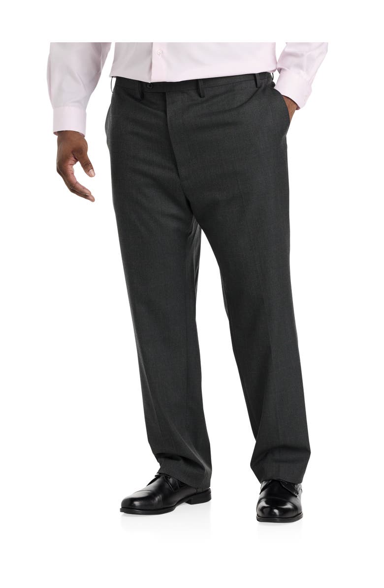 Tallia Windowpane Suit Pants, Main, color, Charcoal