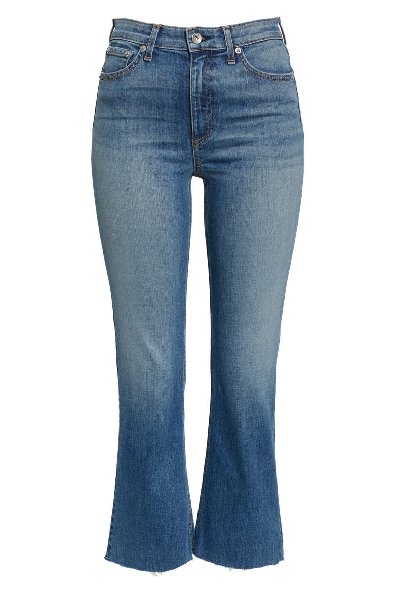 Nina High Waist Crop Flare Jeans, Alternate, color, CLN MARIE
