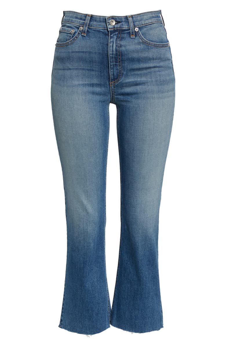 rag & bone Nina High Waist Crop Flare Jeans, Alternate, color, 