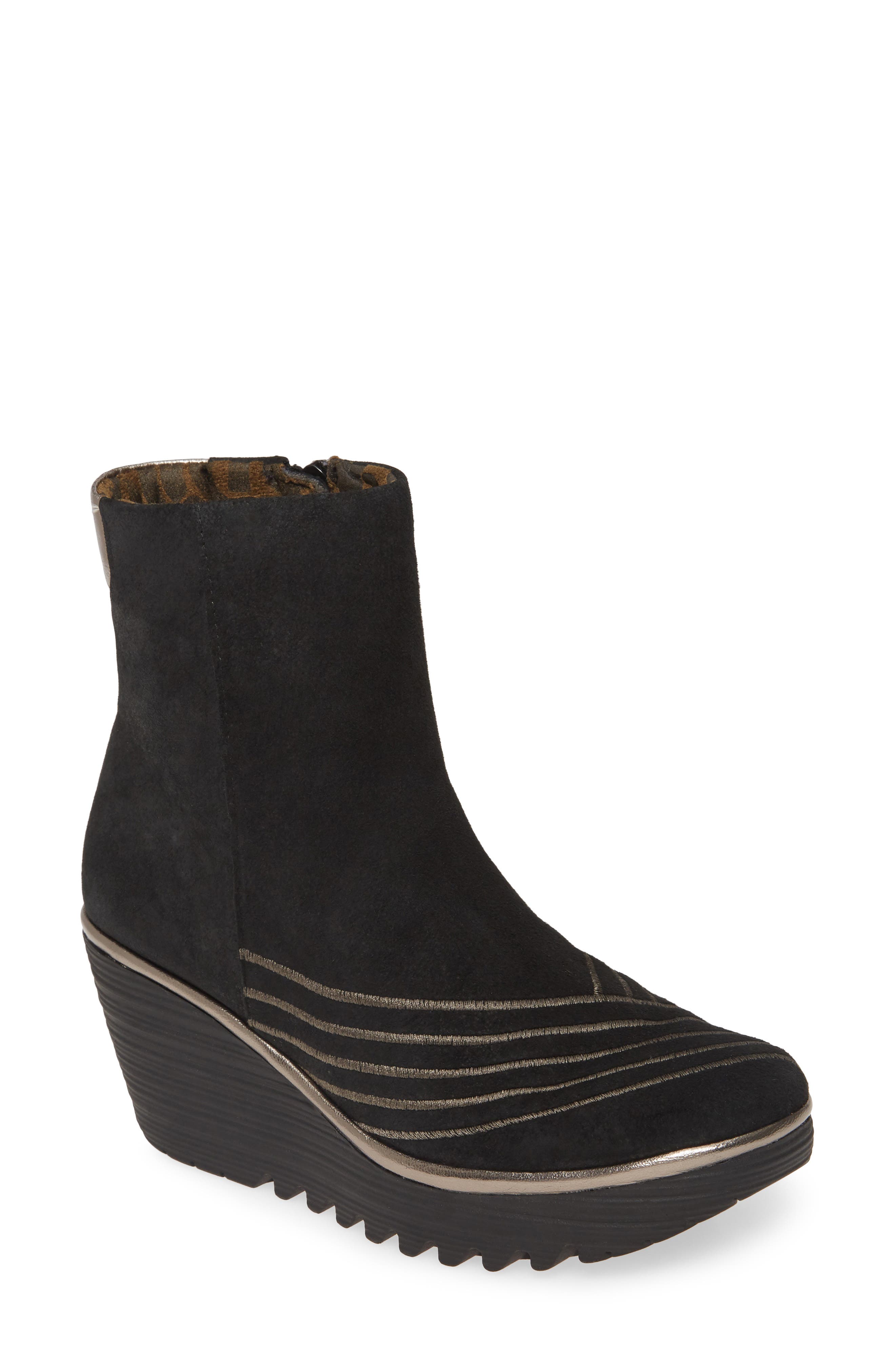 Fly London Yeni Platform Wedge Bootie, Main, color, 
