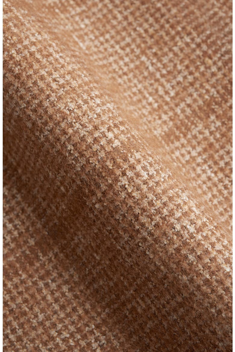 Cameron Windowpane Plaid Alpaca & Cotton Blend Jacket, Alternate, color, CAMEL