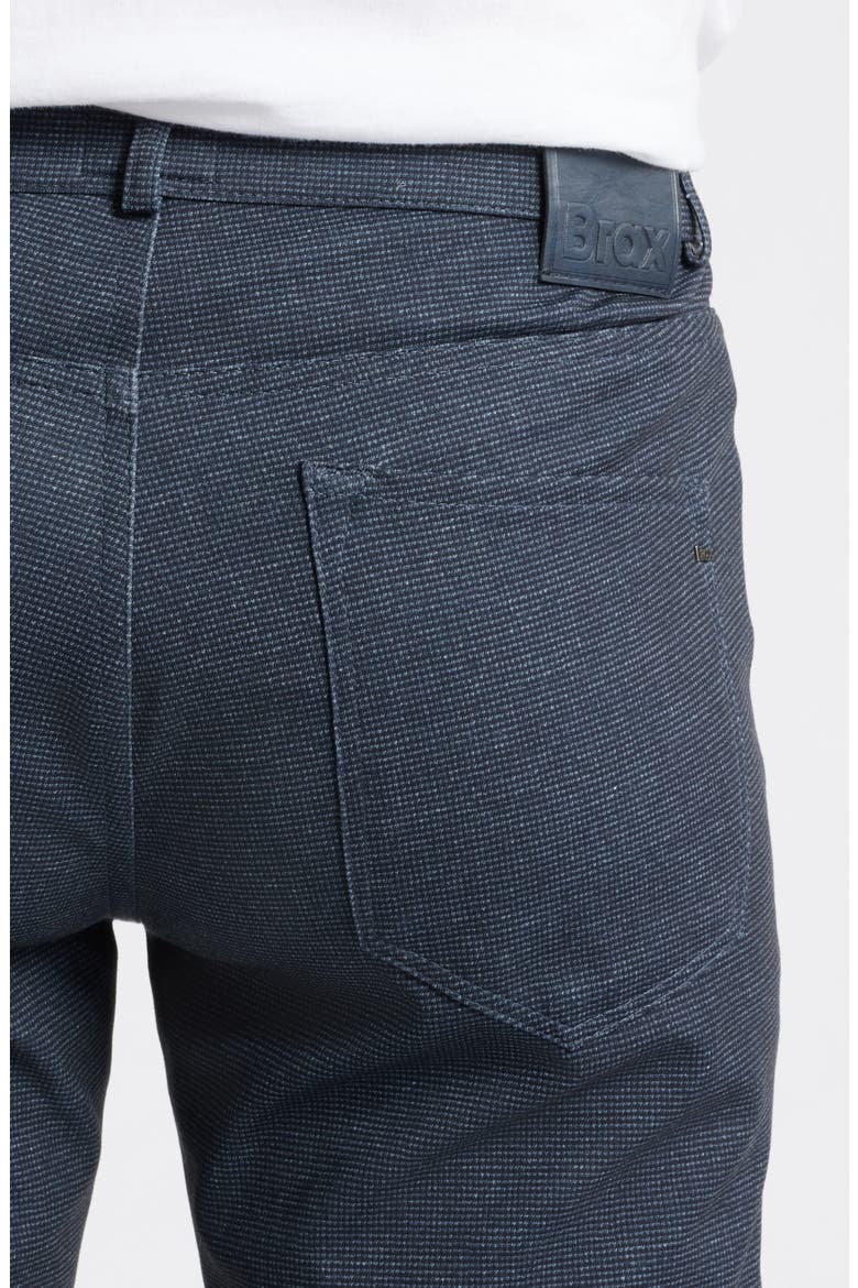Chuck Hi-Flex Modern Fit Houndstooth Five-Pocket Pants, Alternate, color, NAVY