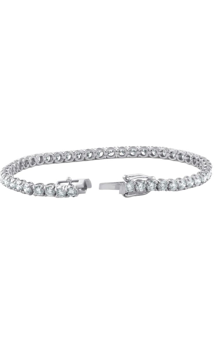 Bliss Diamond 7 Carat Round Lab Grown Diamond Tennis Bracelet 18K Gold 7", Alternate, color, 