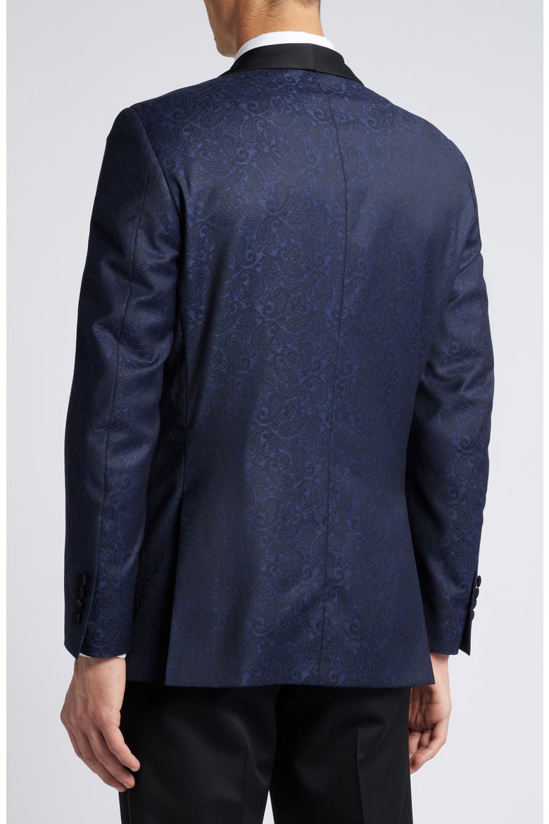 Tailored Wool Blend Dinner Jacket, Alternate, color, BLUE