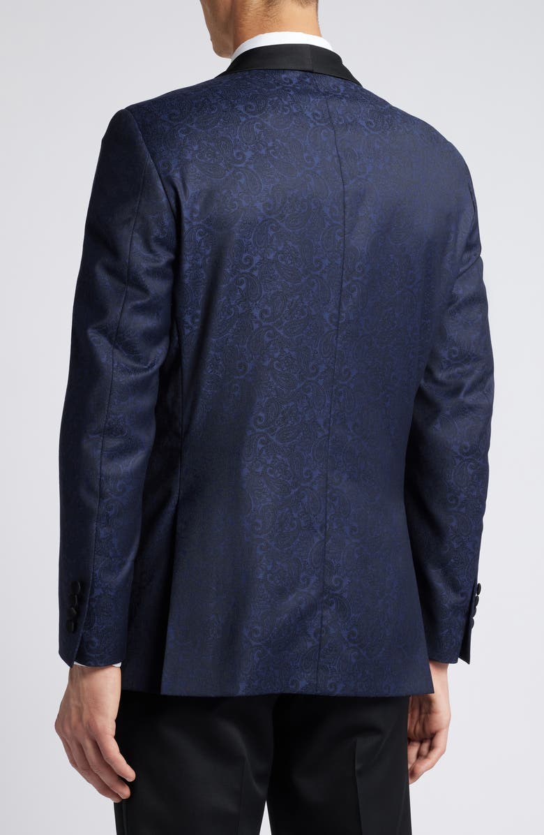 Peter Millar Tailored Wool Blend Dinner Jacket, Alternate, color, Blue