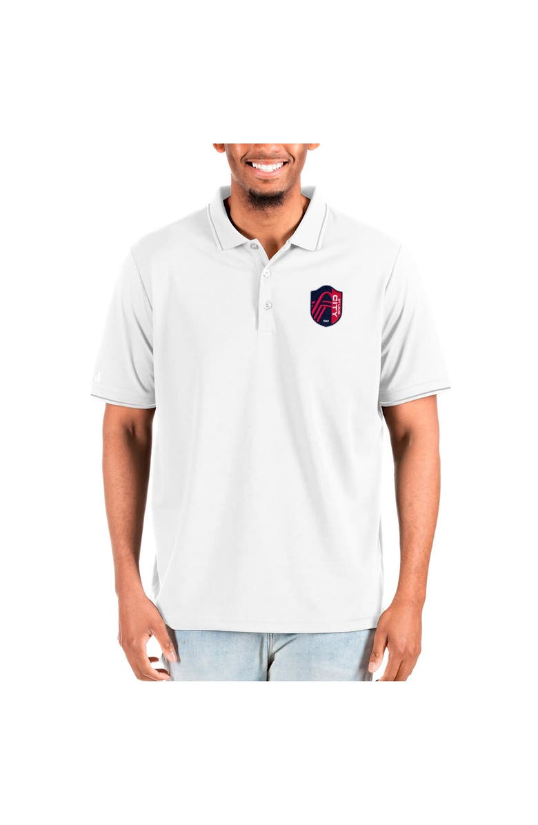 ANTIGUA Men's Antigua White St. Louis City SC  Solid Pique Polo, Alternate, color, 