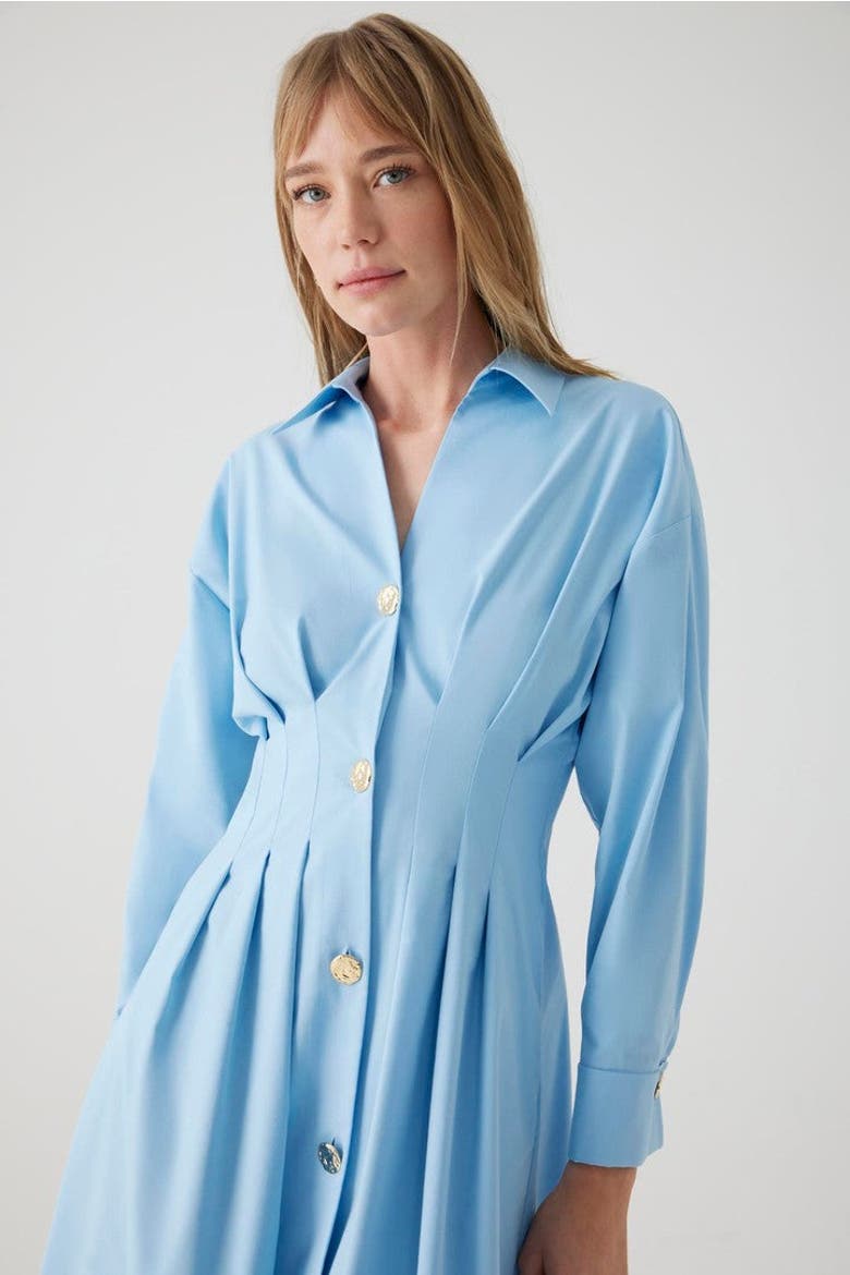 Alba Midi Shirt Dress, Alternate, color, LIGHT BLUE