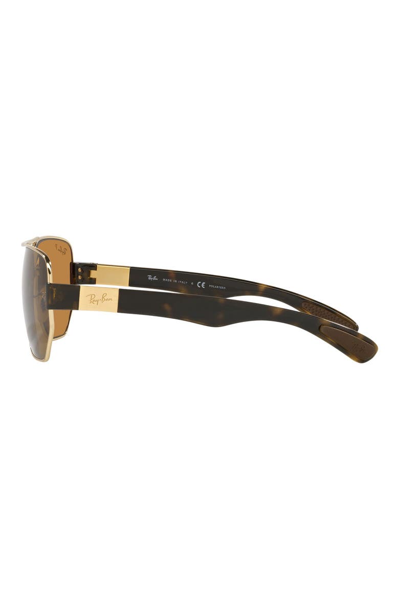 60mm Polarized Aviator Sunglasses, Alternate, color, ARISTA / DARK BROWN POLARIZED