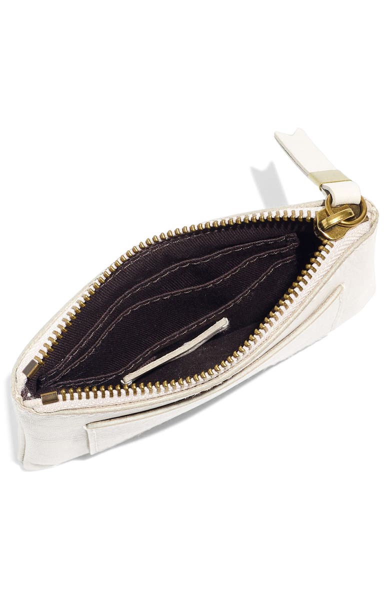 Madewell Leather Pocket Pouch Wallet, Alternate, color, Form Grey