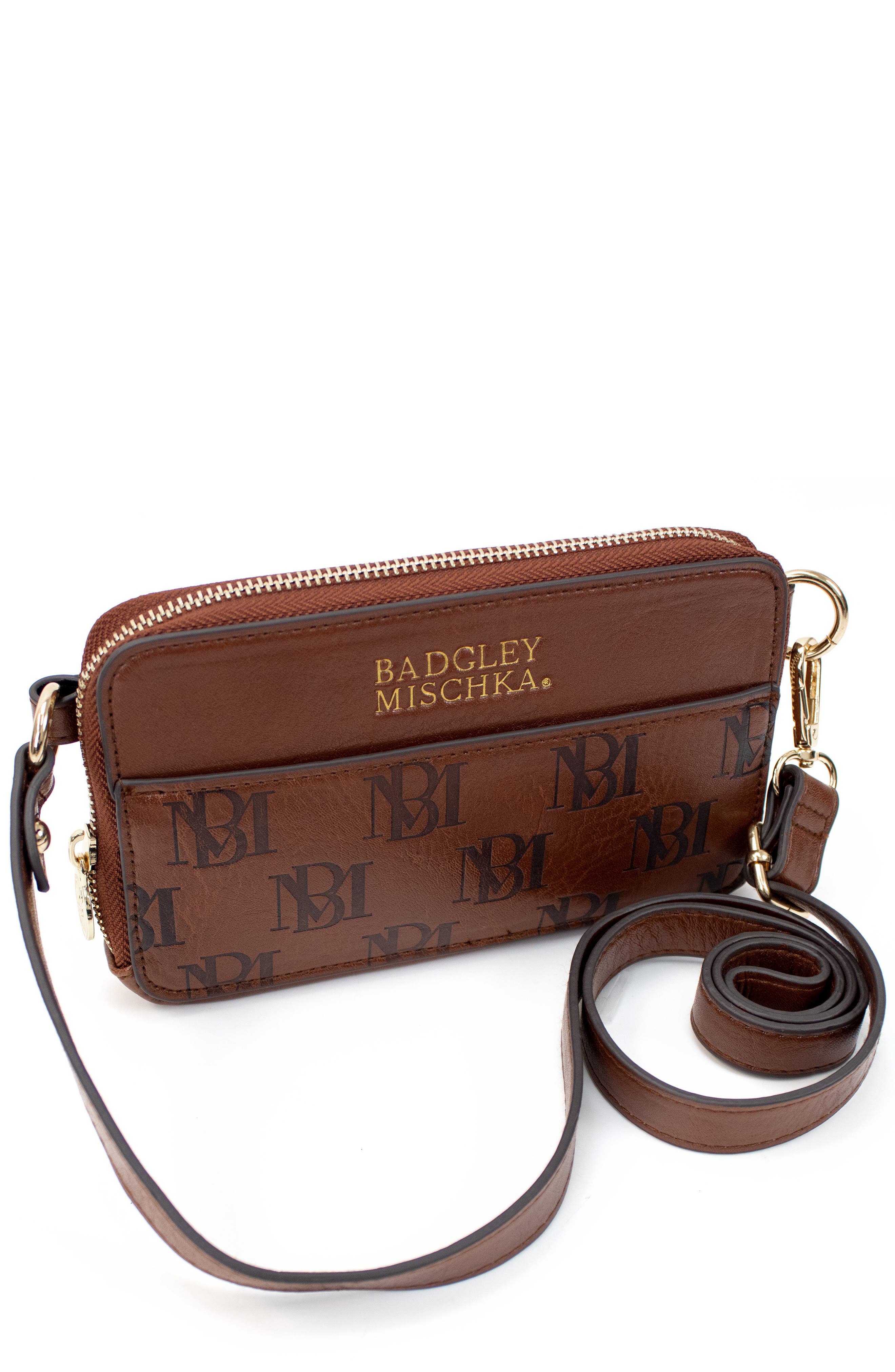 Madalyn Vegan Leather Pouch Belt Bag, Alternate, color, Brown