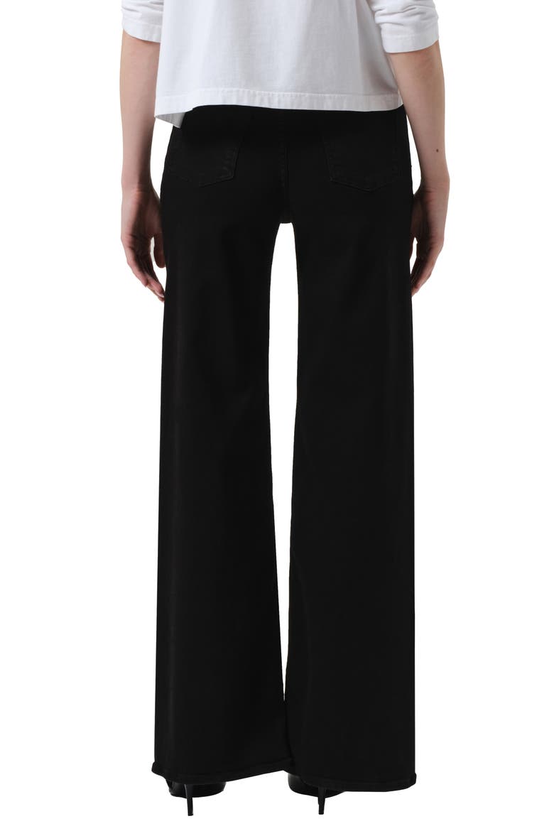 Lyra High Waist Wide Leg Jeans, Alternate, color, PLUSH BLACK BLACK