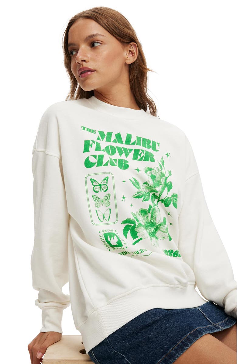 Cotton On Women's Classic Graphic Crew Sweatshirt, Alternate, color,