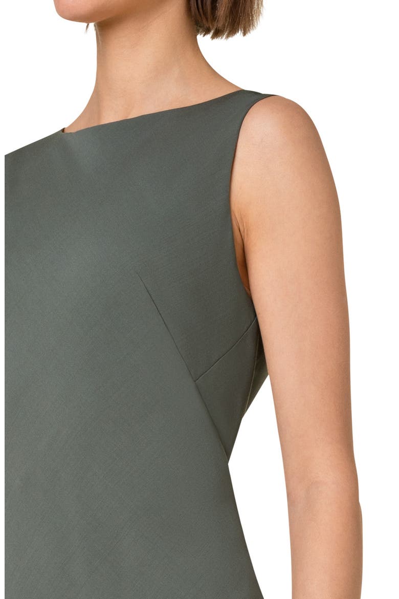 Sleeveless Stretch Wool Dress, Alternate, color, OLIVE