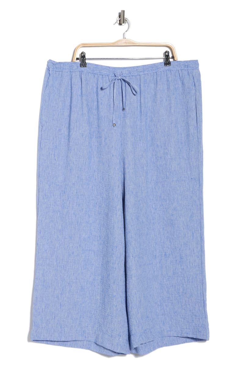 MAX STUDIO Crop Drawstring Pants, Alternate, color, Chmry493-Chambray