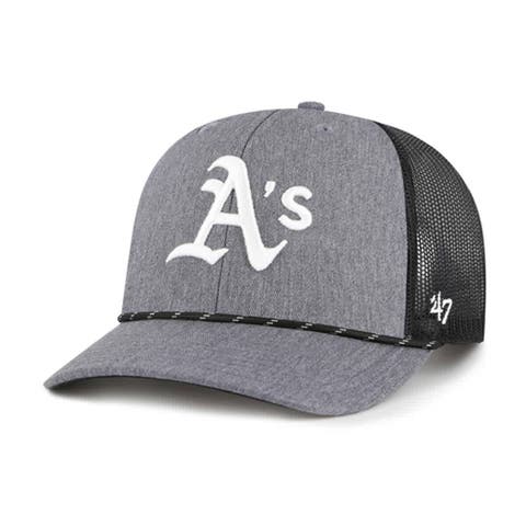 Men's '47 Charcoal Athletics Carbon Rope Trucker Adjustable Hat