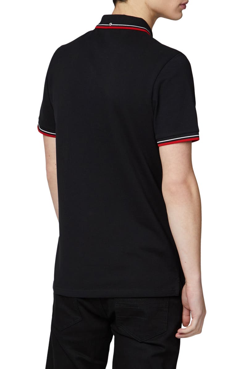 Ben Sherman Signature Tipped Organic Cotton Piqué Polo Shirt, Alternate, color, 
