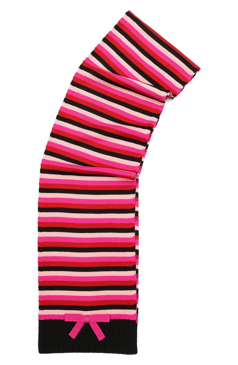 Kate Spade New York stripe scarf, Alternate, color, Marker Pink Multi