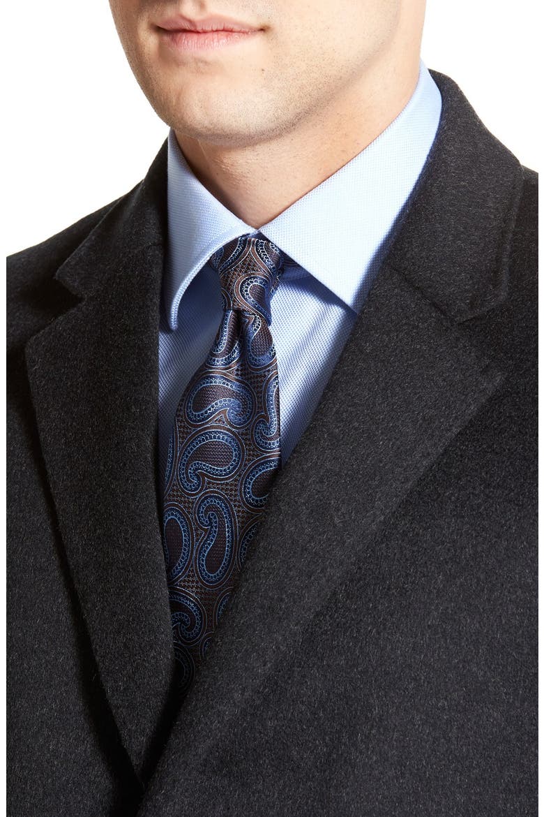 Sheffield Classic Fit Wool & Cashmere Overcoat, Alternate, color, CHARCOAL