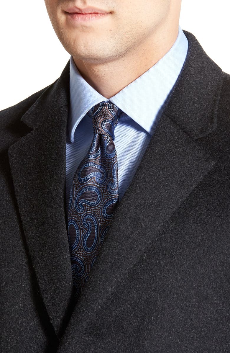Hart Schaffner Marx Sheffield Classic Fit Wool & Cashmere Overcoat, Alternate, color, Charcoal