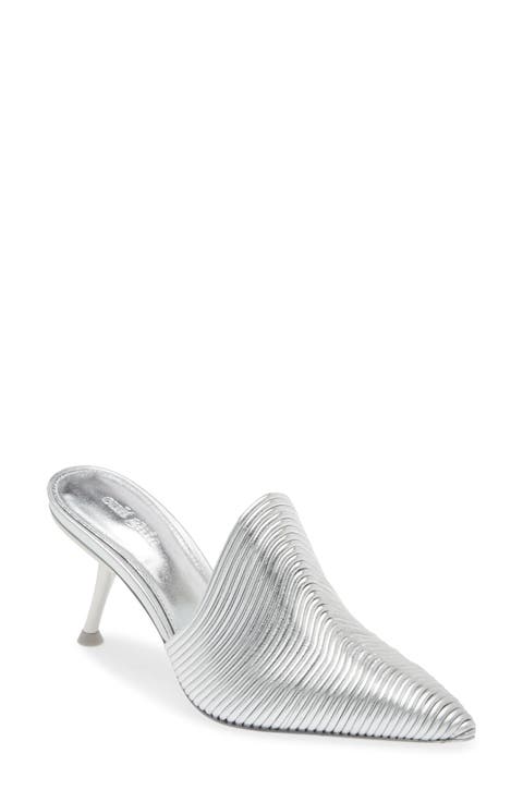 Mara Metallic Pointed Toe Mule
